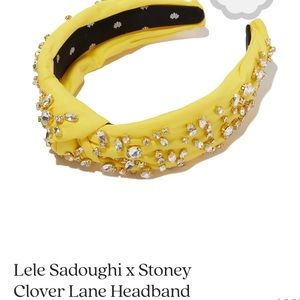 Lele Sadoughi x Stoney Clover Lane Headband NWT Lemon 🍋 yellow